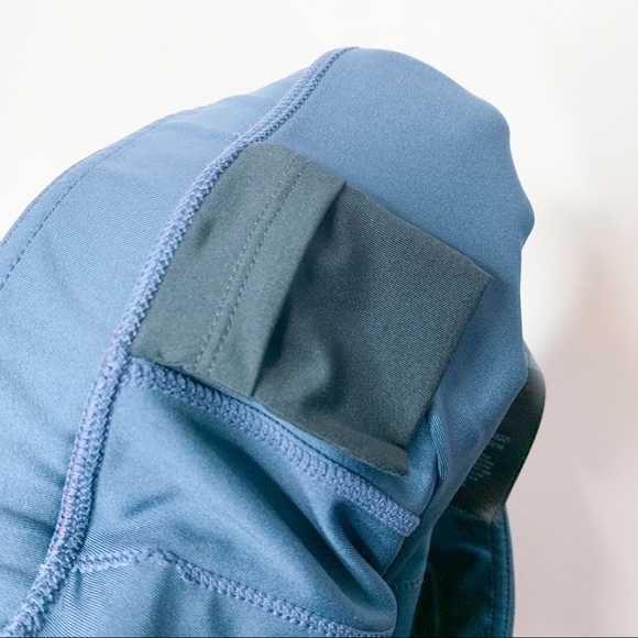 IVYPARK Navy Blue / dark Teal Cropped Logo a leggings with Red Trim Size Medium - Picture 10 of 12